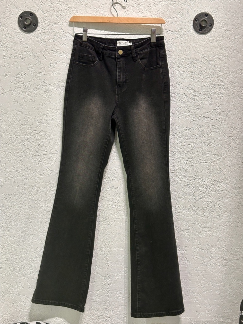 Molly Bracken Black Faded Flare Jeans